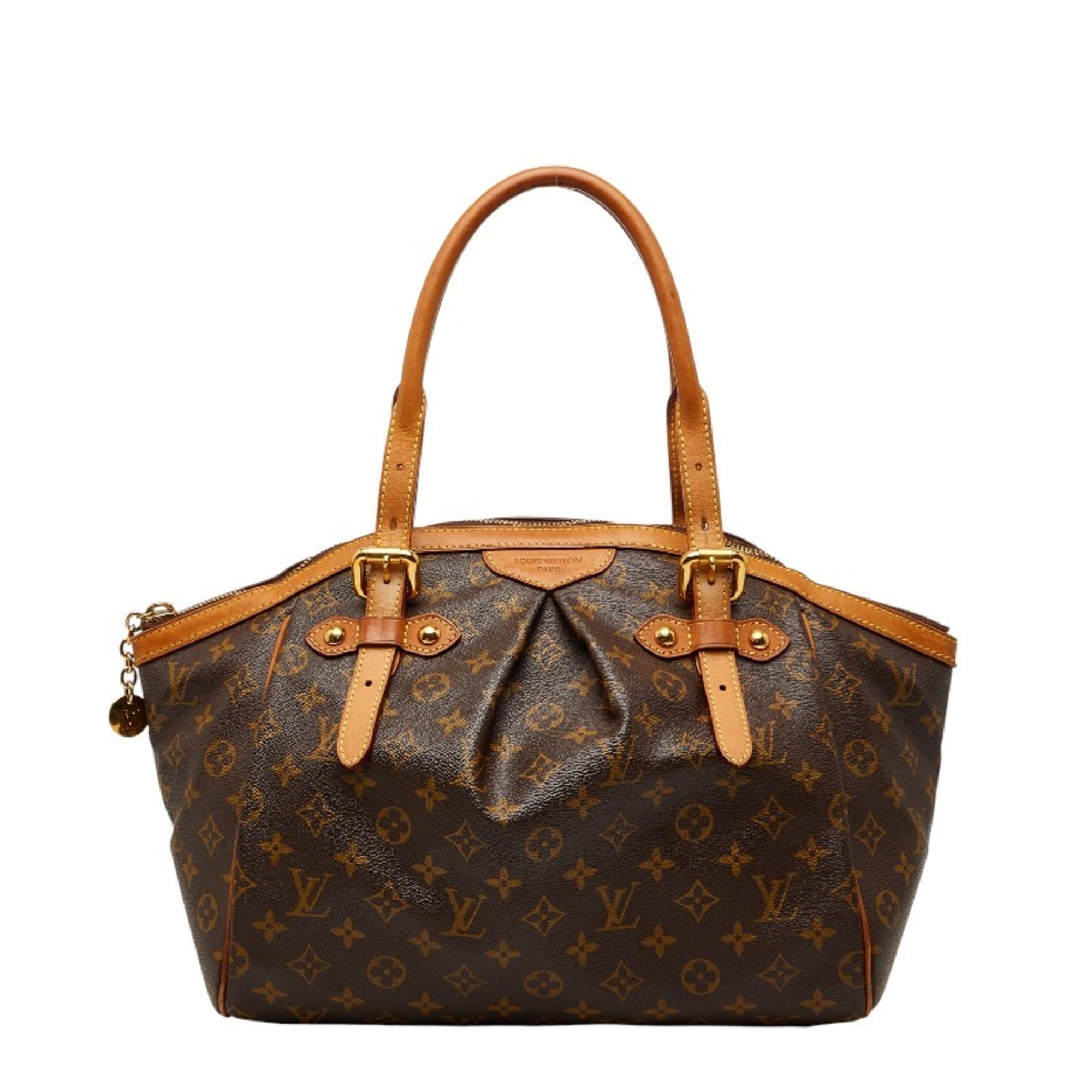 Louis Vuitton Brown Pvc Leather Handbag