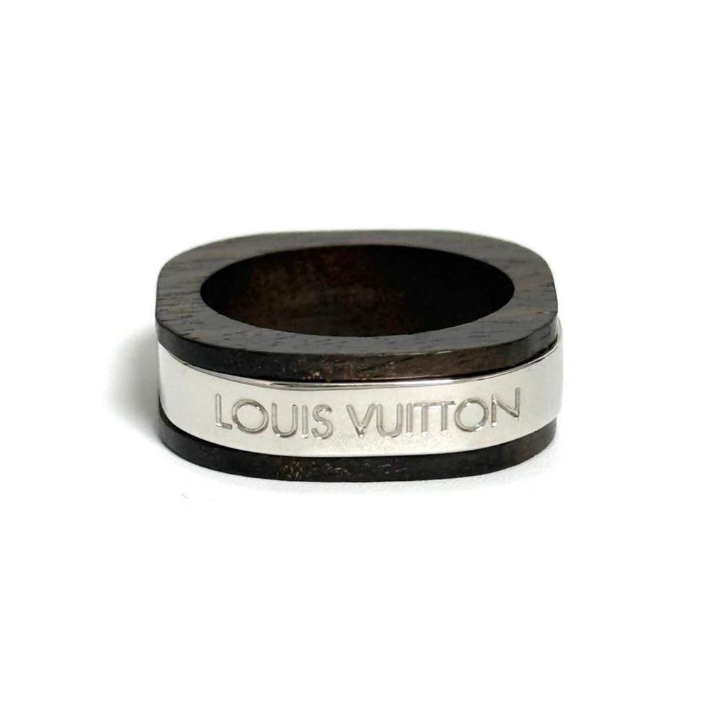 Louis Vuitton Metal Wood Band Ring