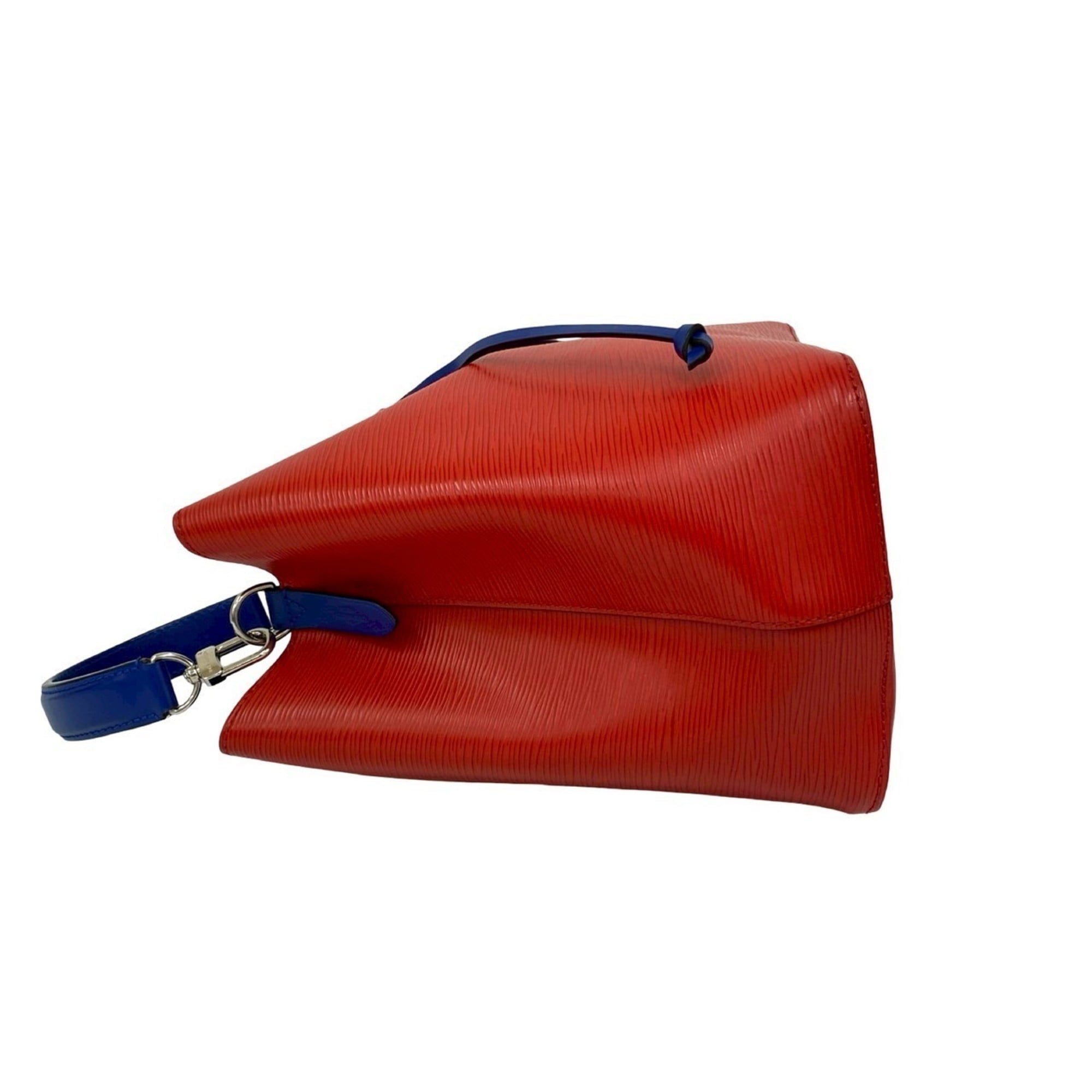 Louis Vuitton Blue Red Color Leather Handbag Shoulder Bag