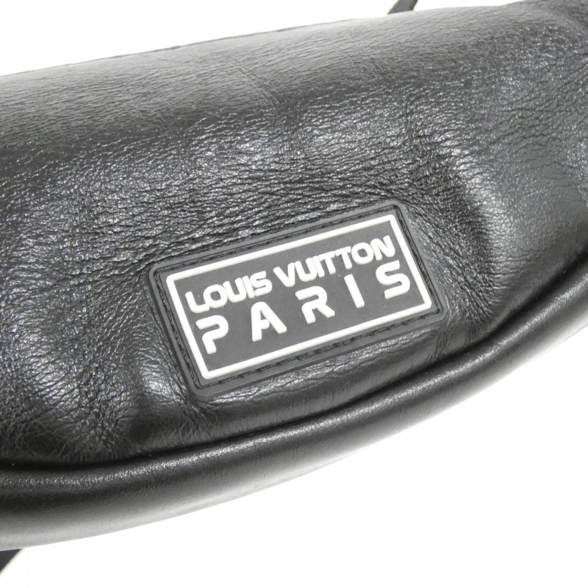 Louis Vuitton Black Coated Canvas Shoulder Bag