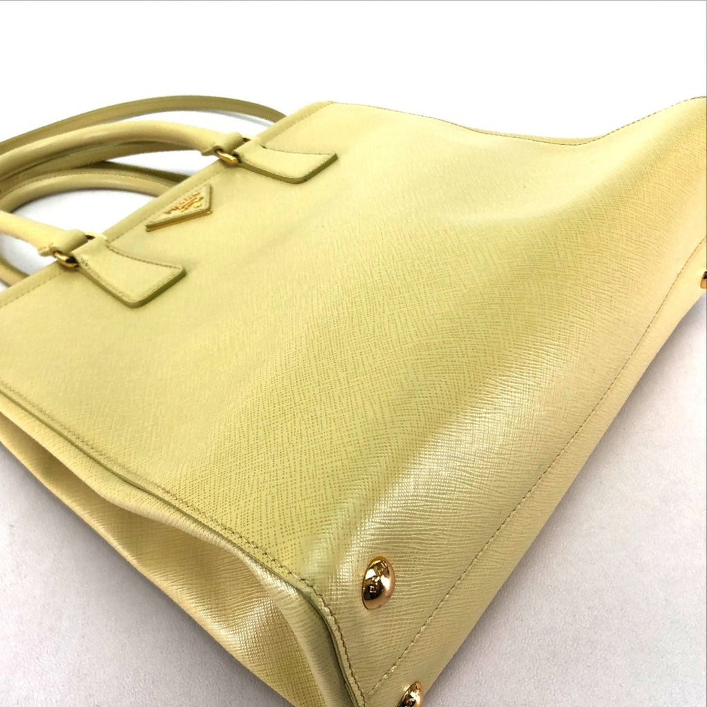Prada Yellow Leather Handbag