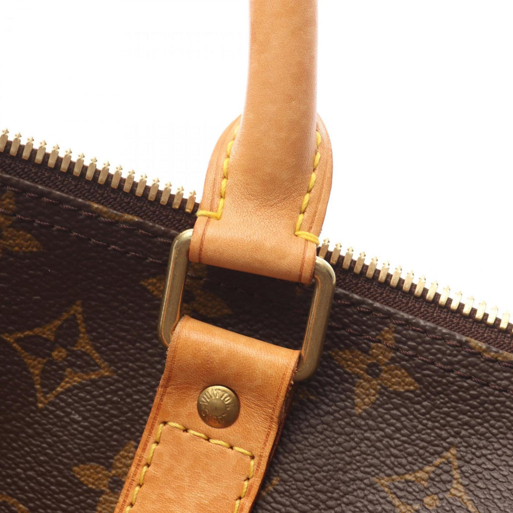 Louis Vuitton Brown Coated Canvas Leather Boston Bag