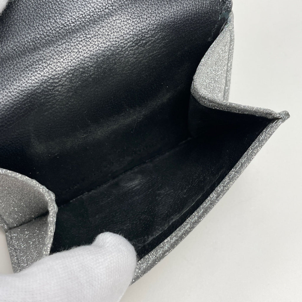 Balenciaga Silver Leather Wallet (Tri-Fold)