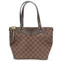 Louis Vuitton Brown Damier Canvas Leather Tote Bag