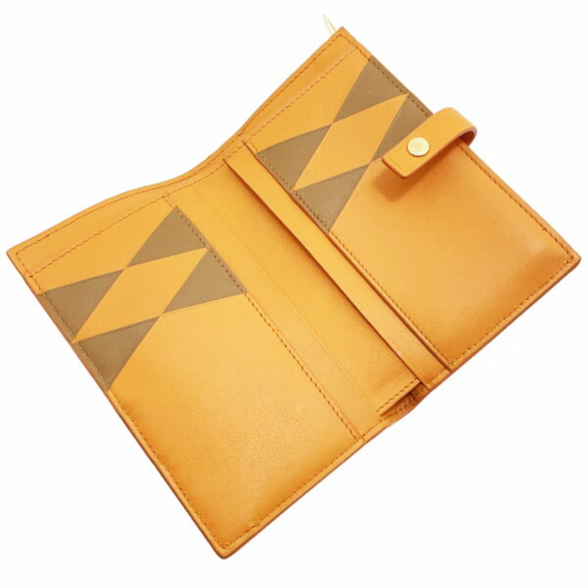 Bottega Veneta Light Brown Orange Leather Wallet (Bi-Fold)