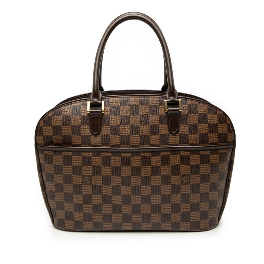 Louis Vuitton Brown Damier Canvas Leather Handbag
