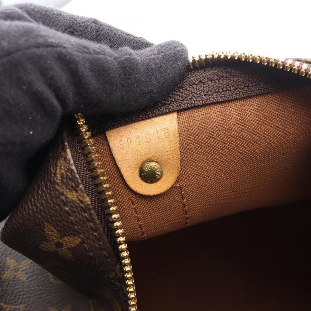 Louis Vuitton Brown Monogram Coated Canvas Leather Boston Bag