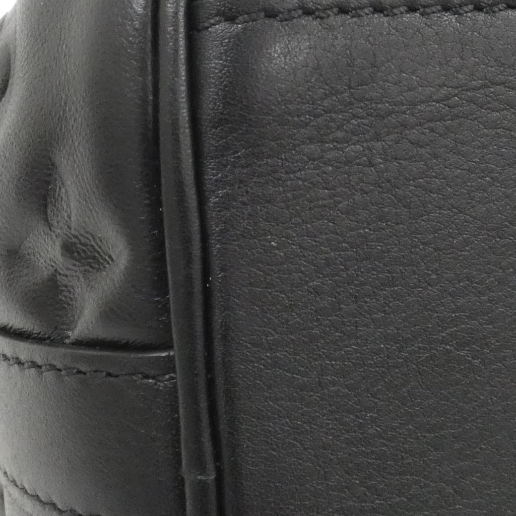 Louis Vuitton Black Leather Boston Bag