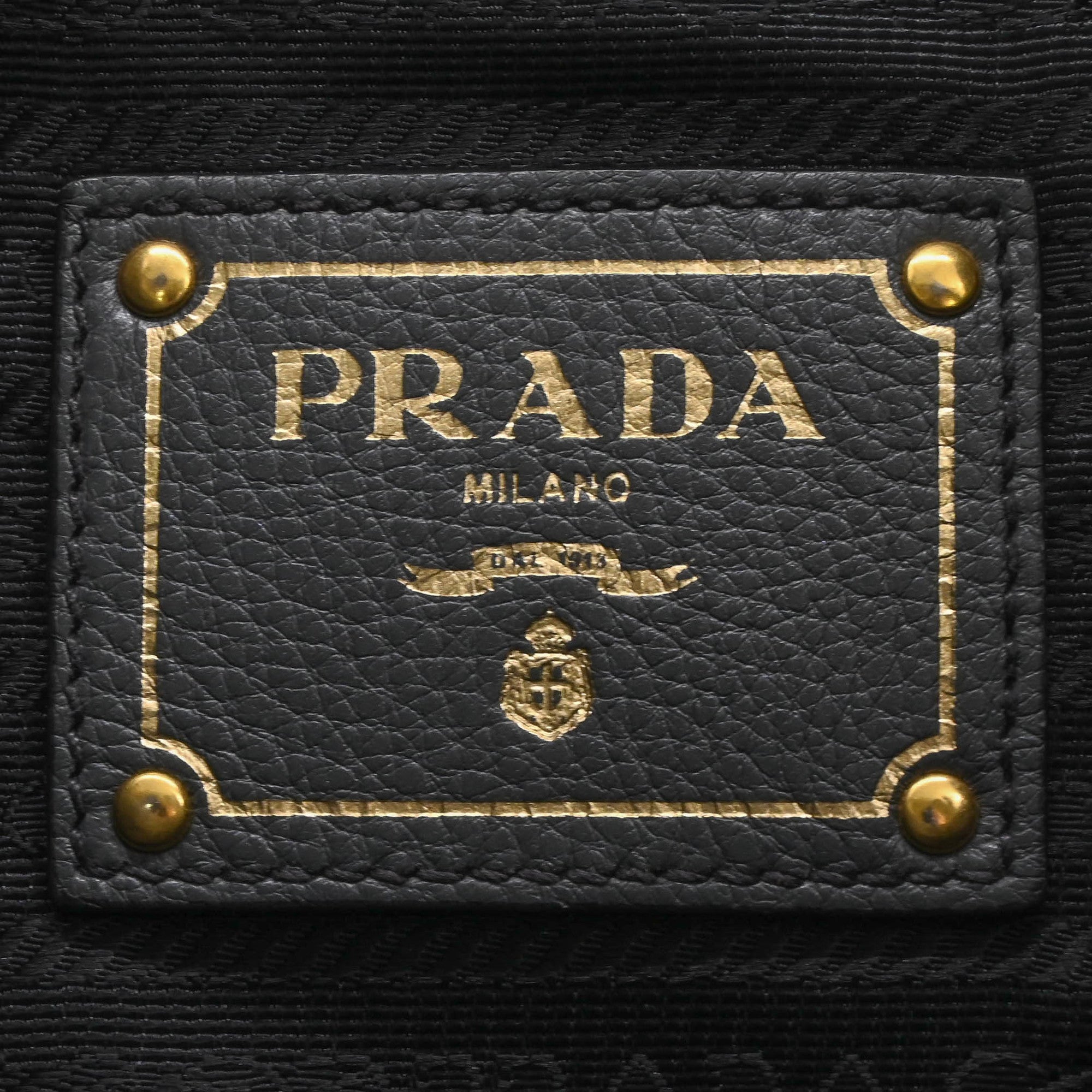 Prada Gray Leather Handbag