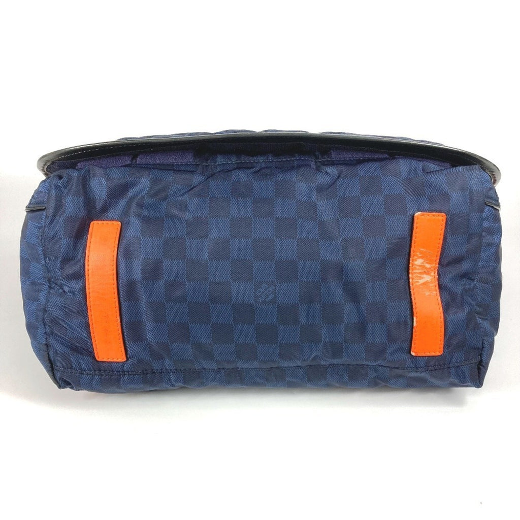 Louis Vuitton Navy Orange Leather Nylon Messenger Bag Shoulder Bag