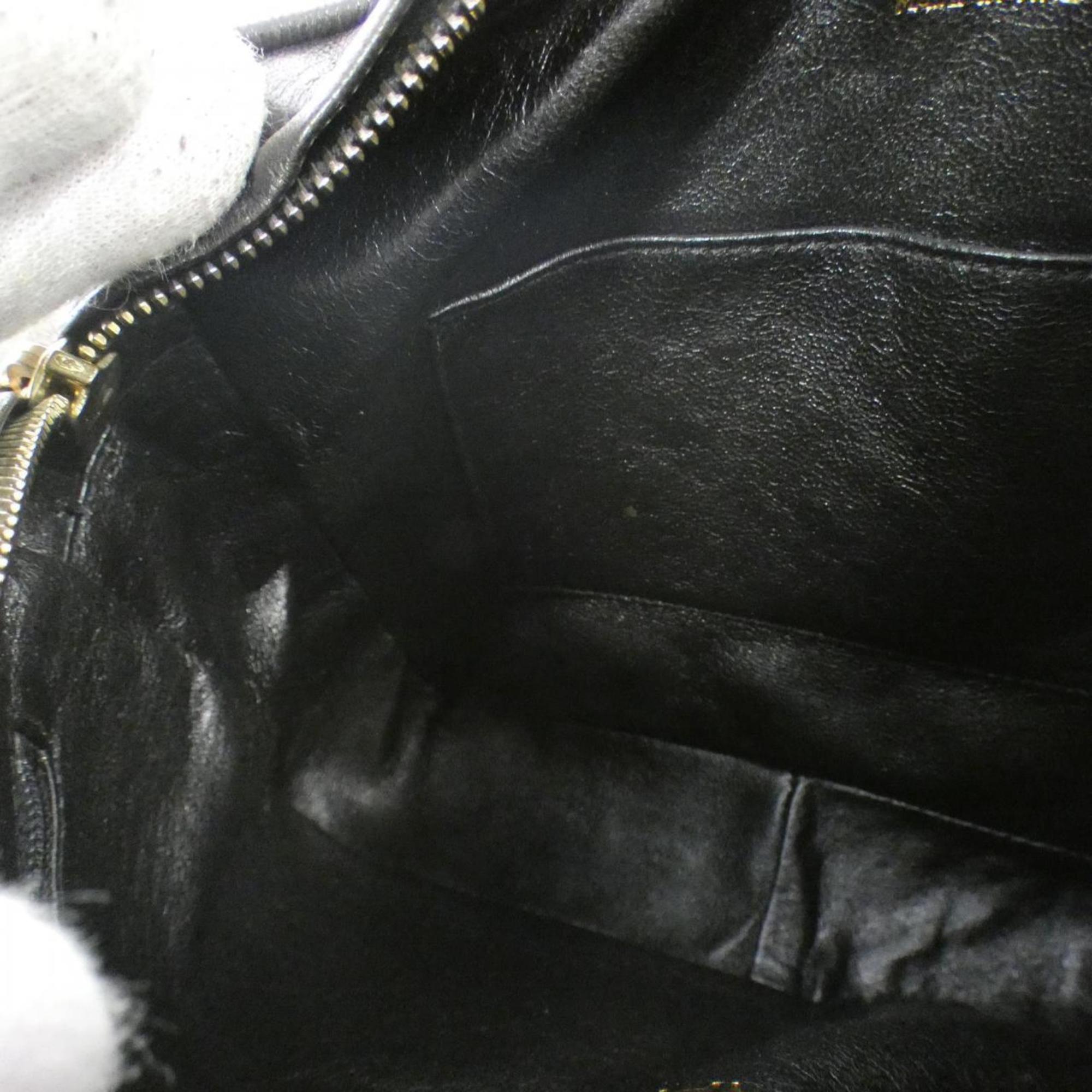 Chanel Black Leather Shoulder Bag