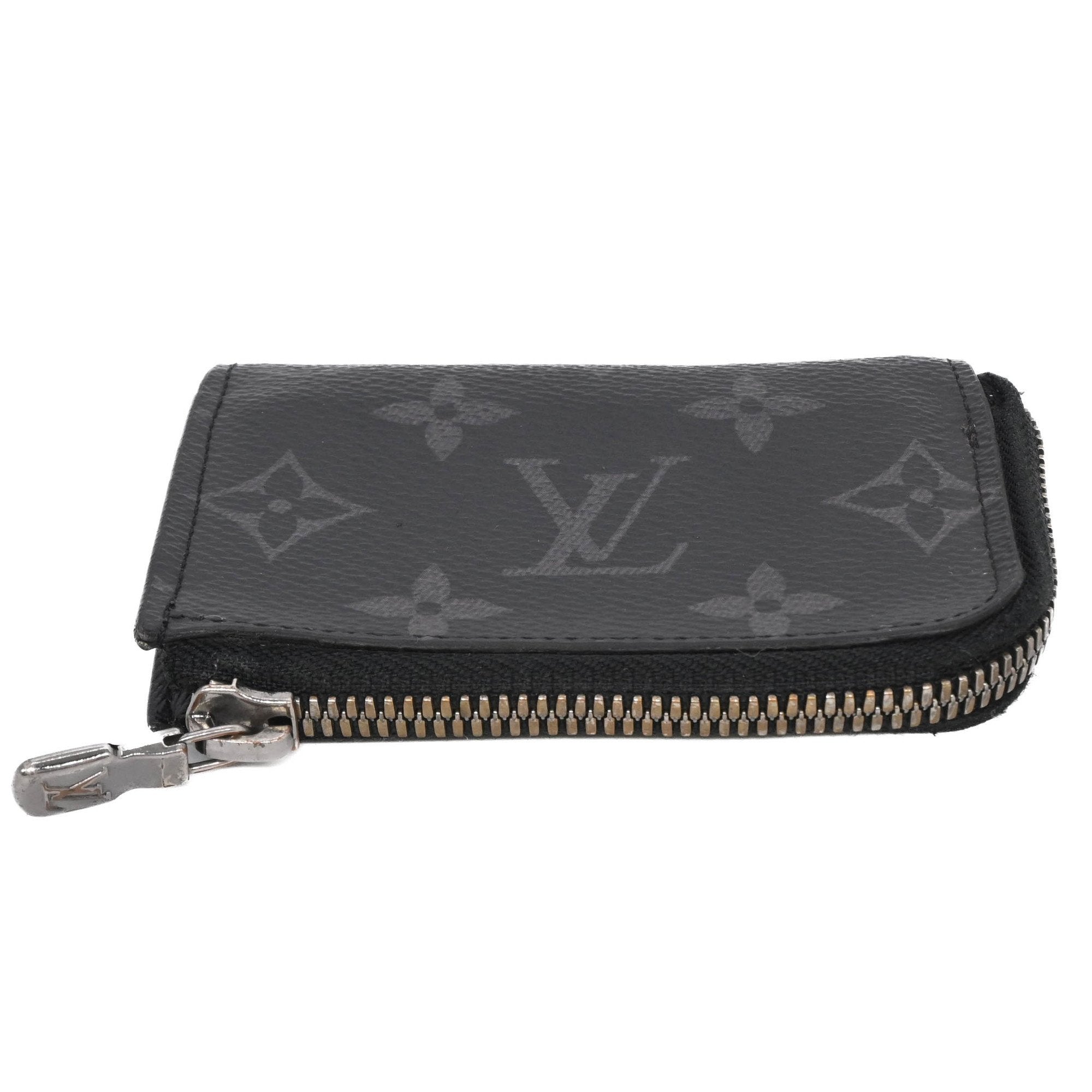 Louis Vuitton Black Monogram Eclipse Monogram Eclipse Coin Purse/Coin Case