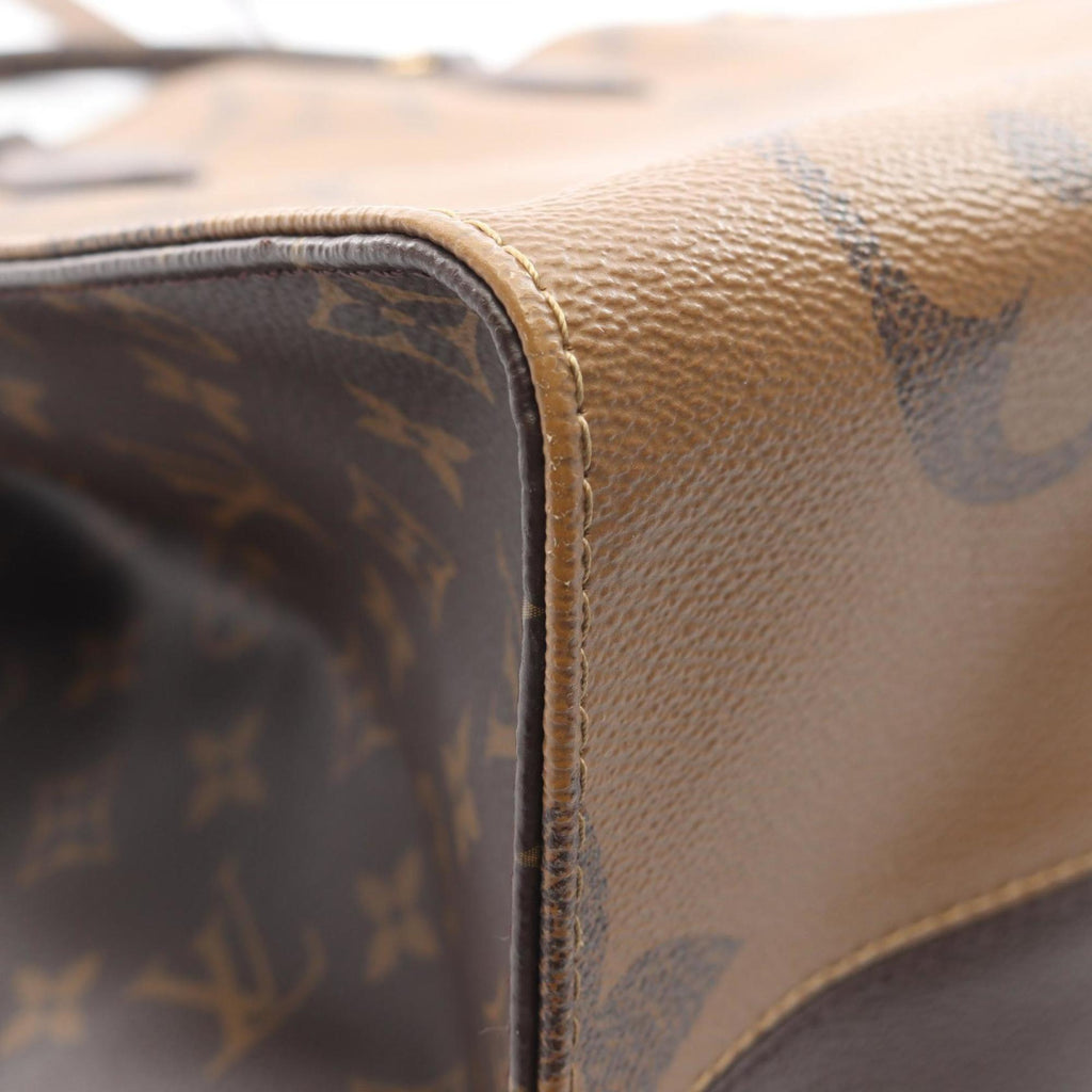Louis Vuitton Beige Brown Coated Canvas Tote Bag