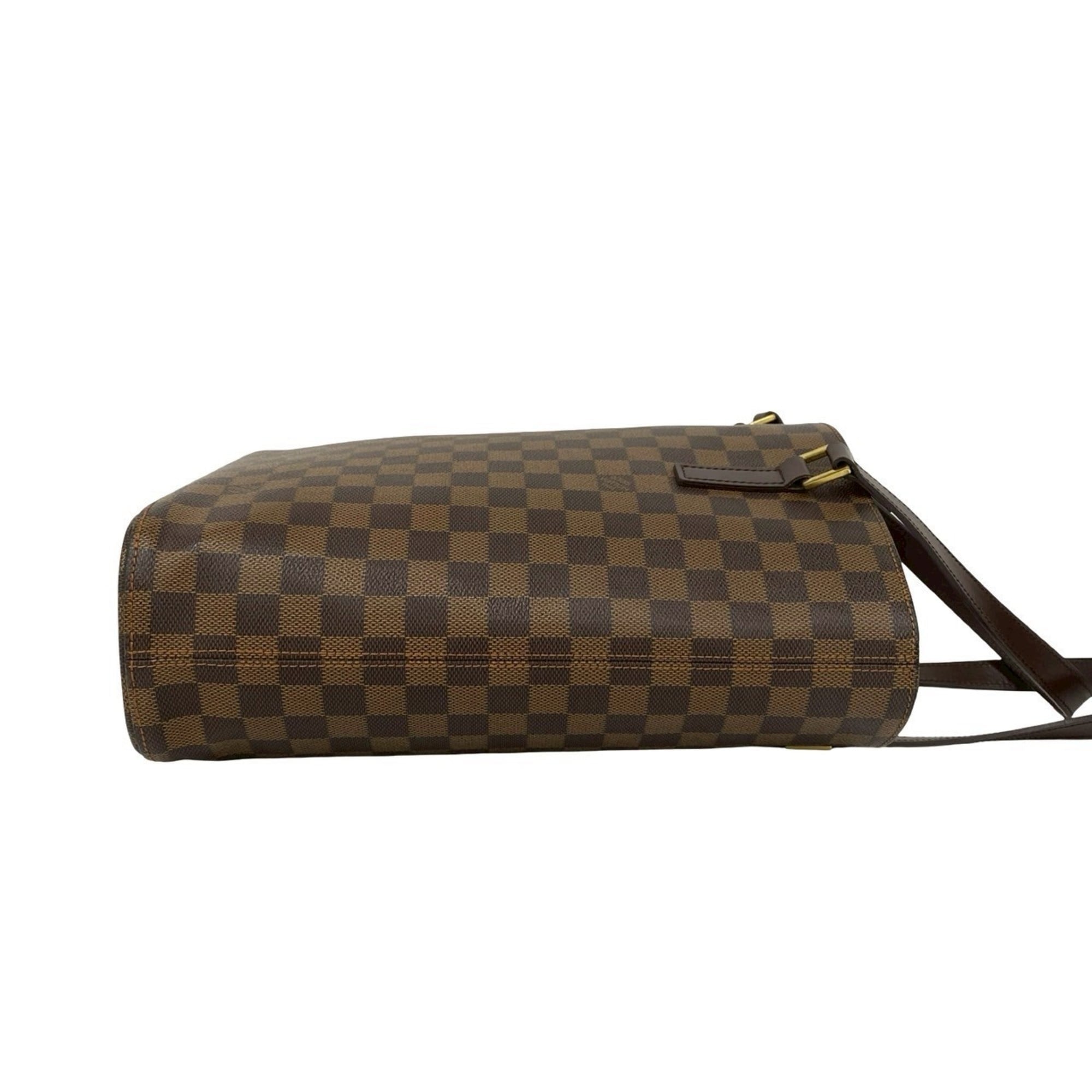 Louis Vuitton Brown Leather Pvc Handbag Tote Bag