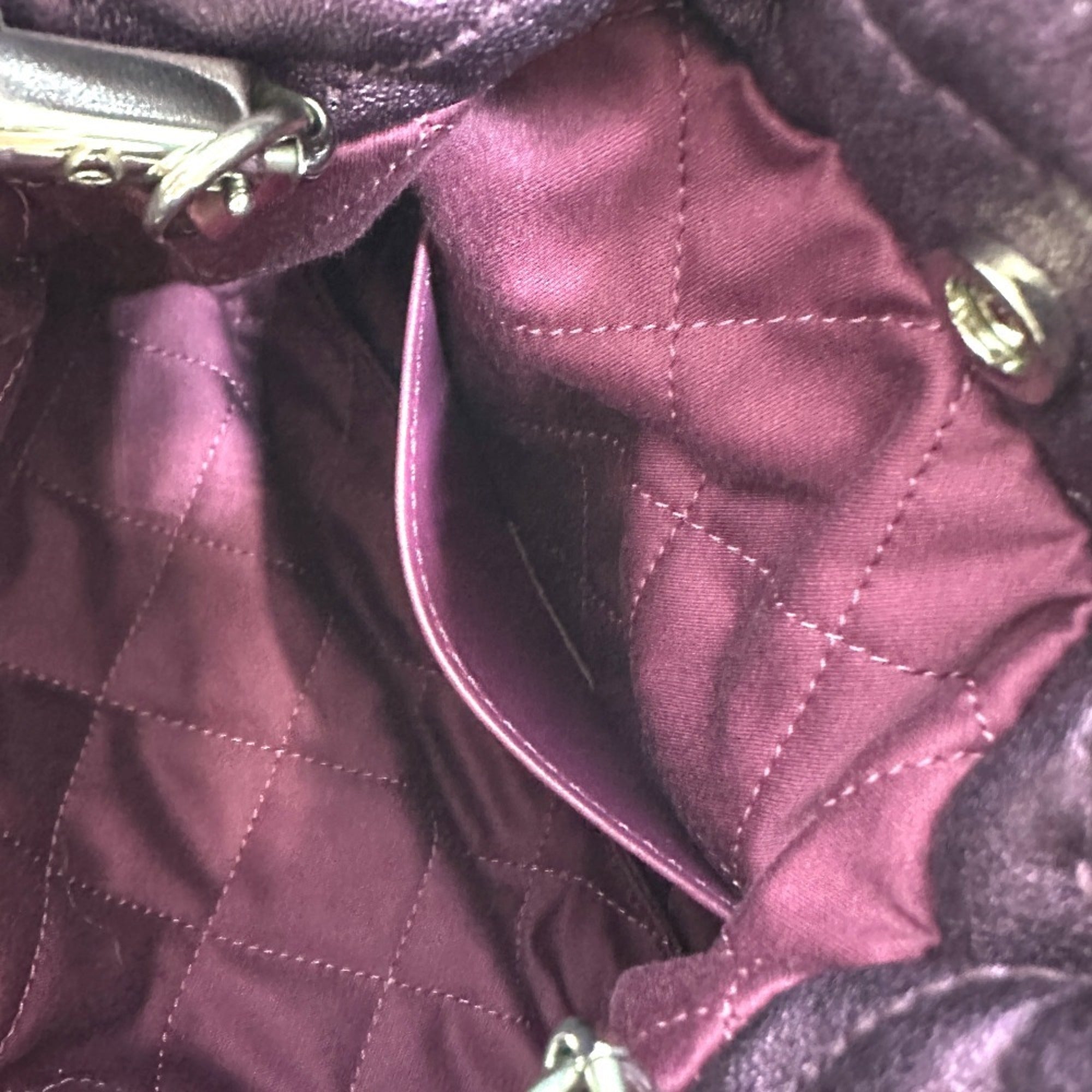 Chanel Purple Leather Shoulder Bag