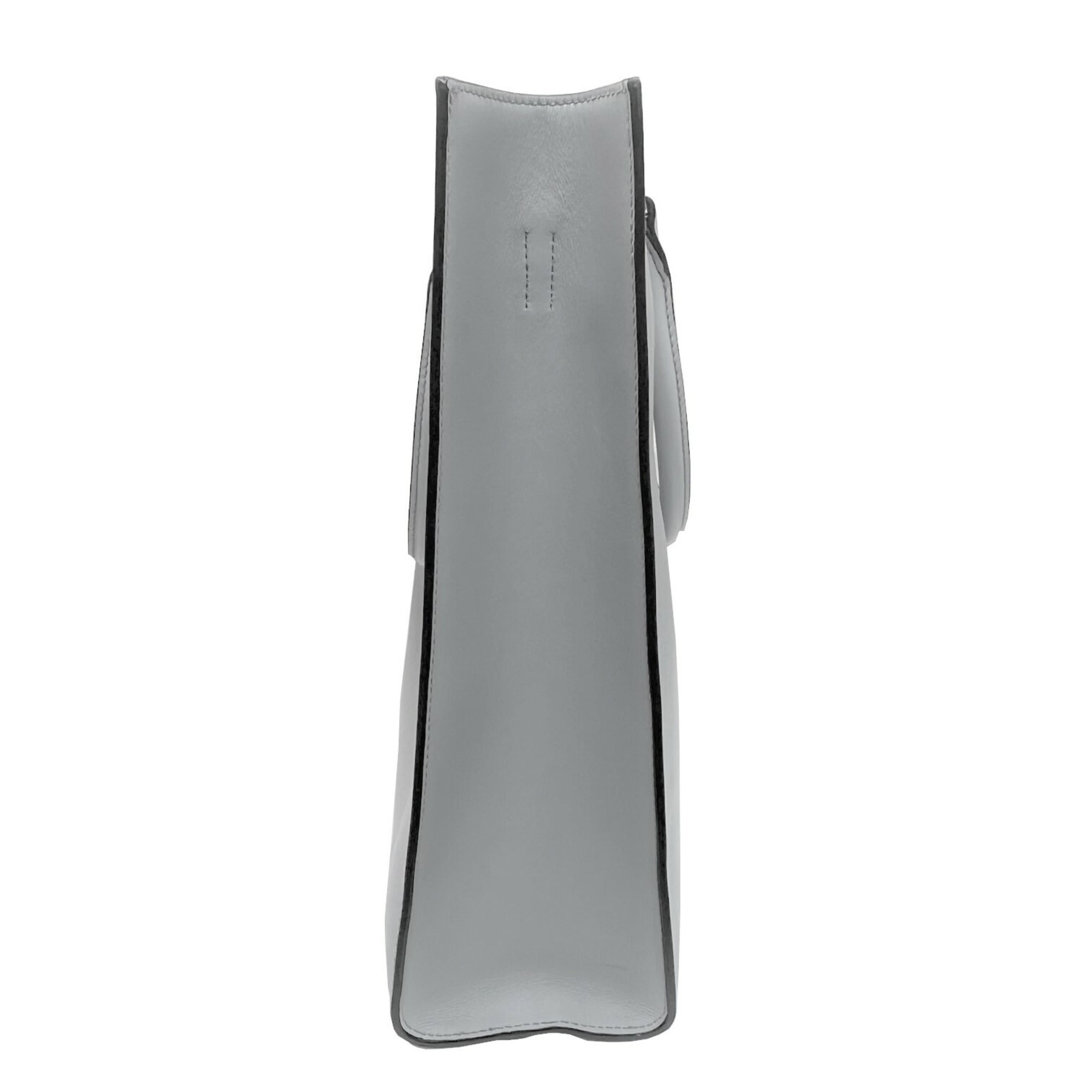 Prada Gray Leather Handbag Tote Bag