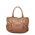 Gucci Pink Leather Handbag Tote Bag (Pre-Owned)