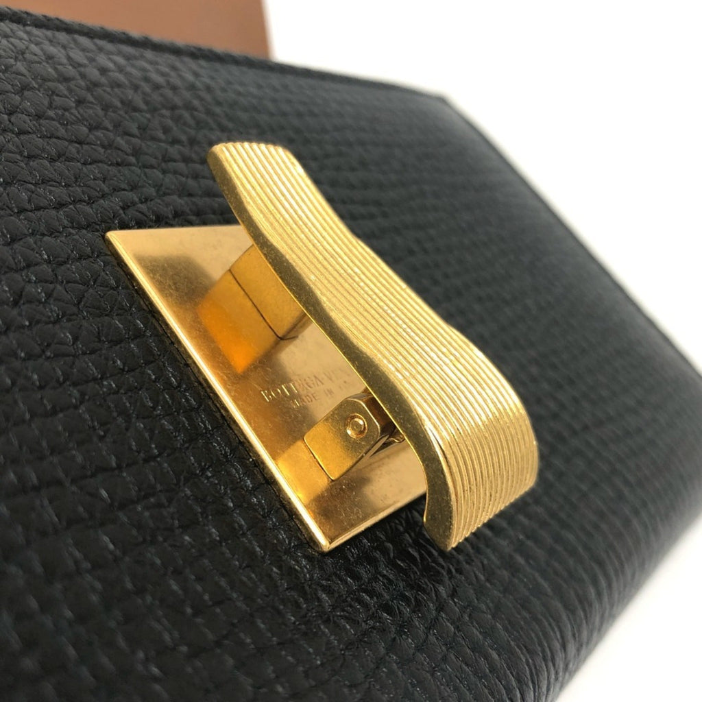 Bottega Veneta Black Leather Long Wallet (Bi-Fold)