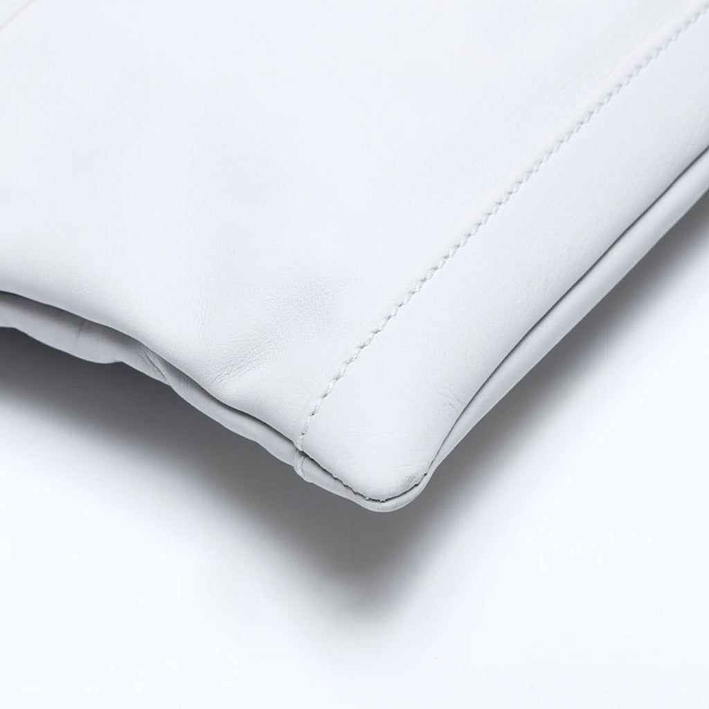 Balenciaga White Leather Clutch