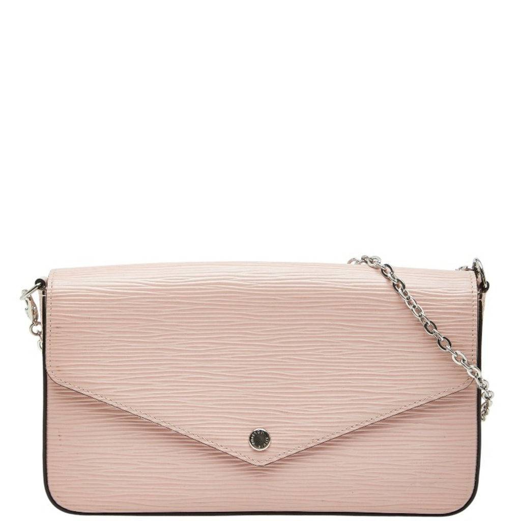 Louis Vuitton Pink Rose Ballerine Leather Pochette Shoulder Bag