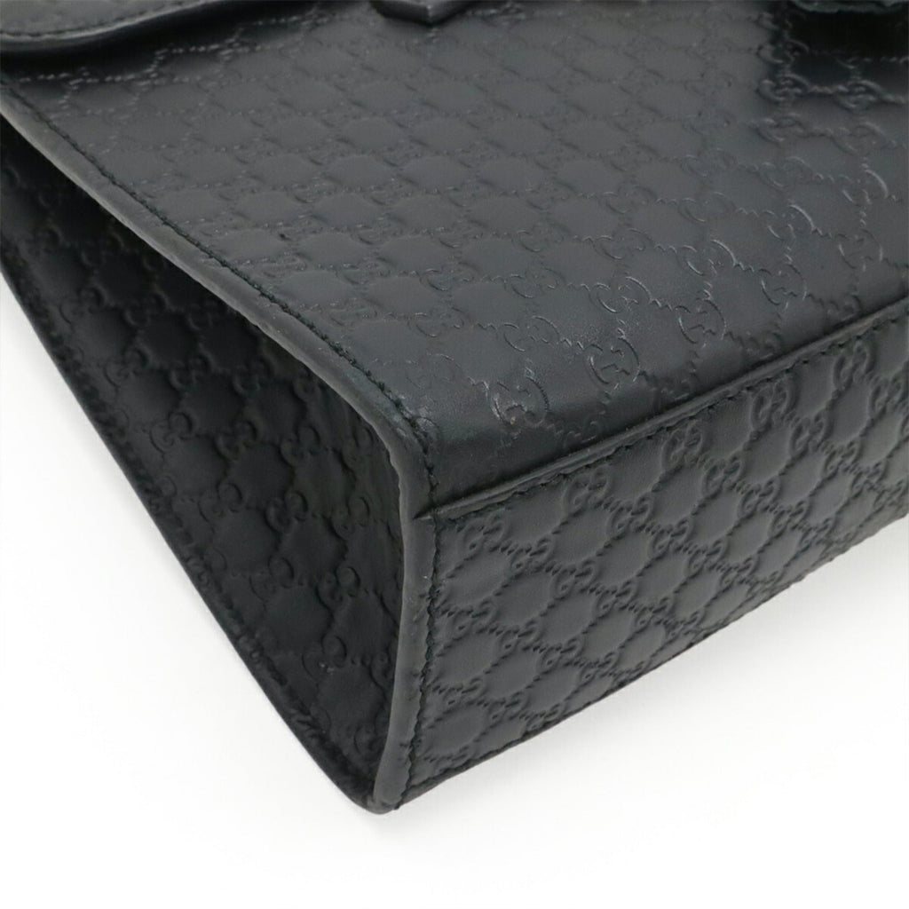Gucci Microguccissima Black Micro Gg Leather Shoulder Bag (Pre-Owned)