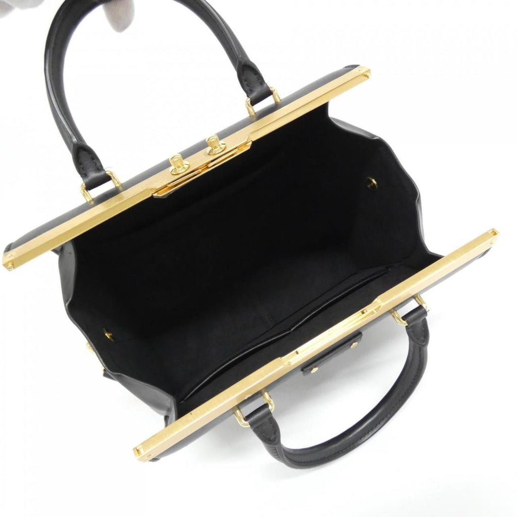Louis Vuitton Black Leather Boston Bag