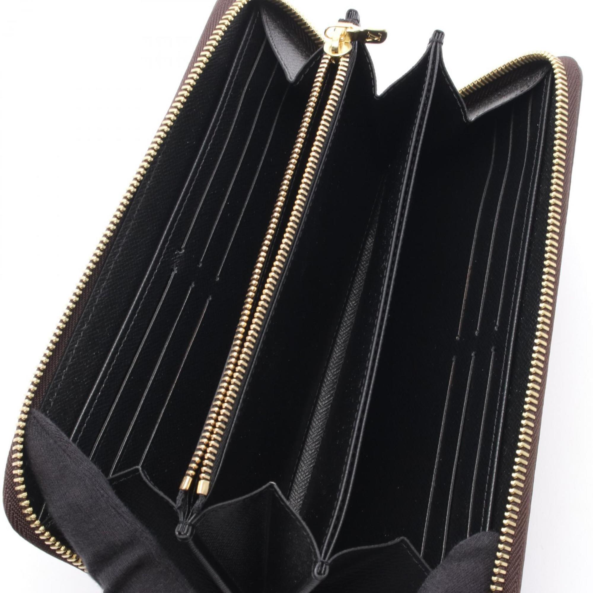 Louis Vuitton Brown Leather Pvc Long Wallet