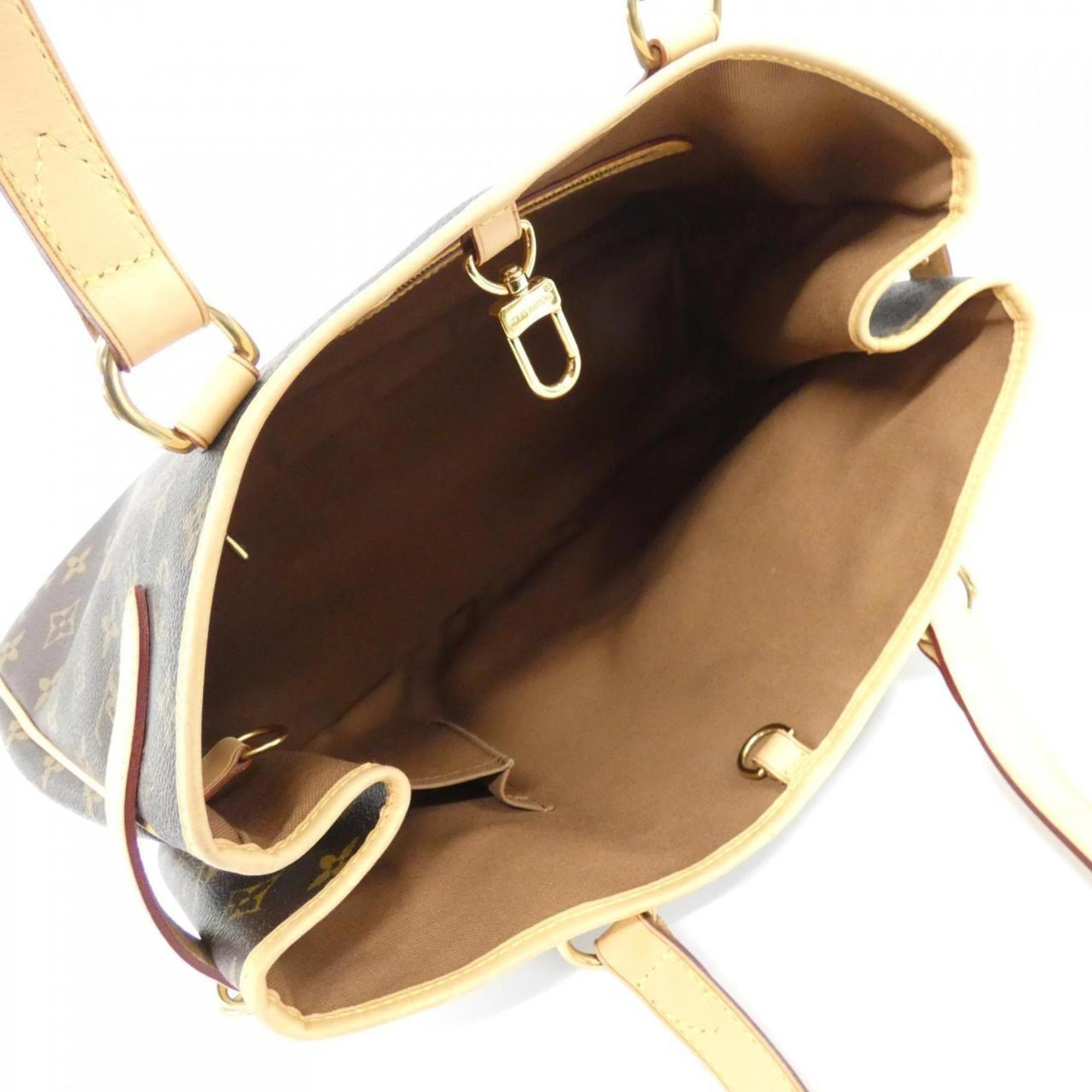 Louis Vuitton Marron Coated Canvas Handbag