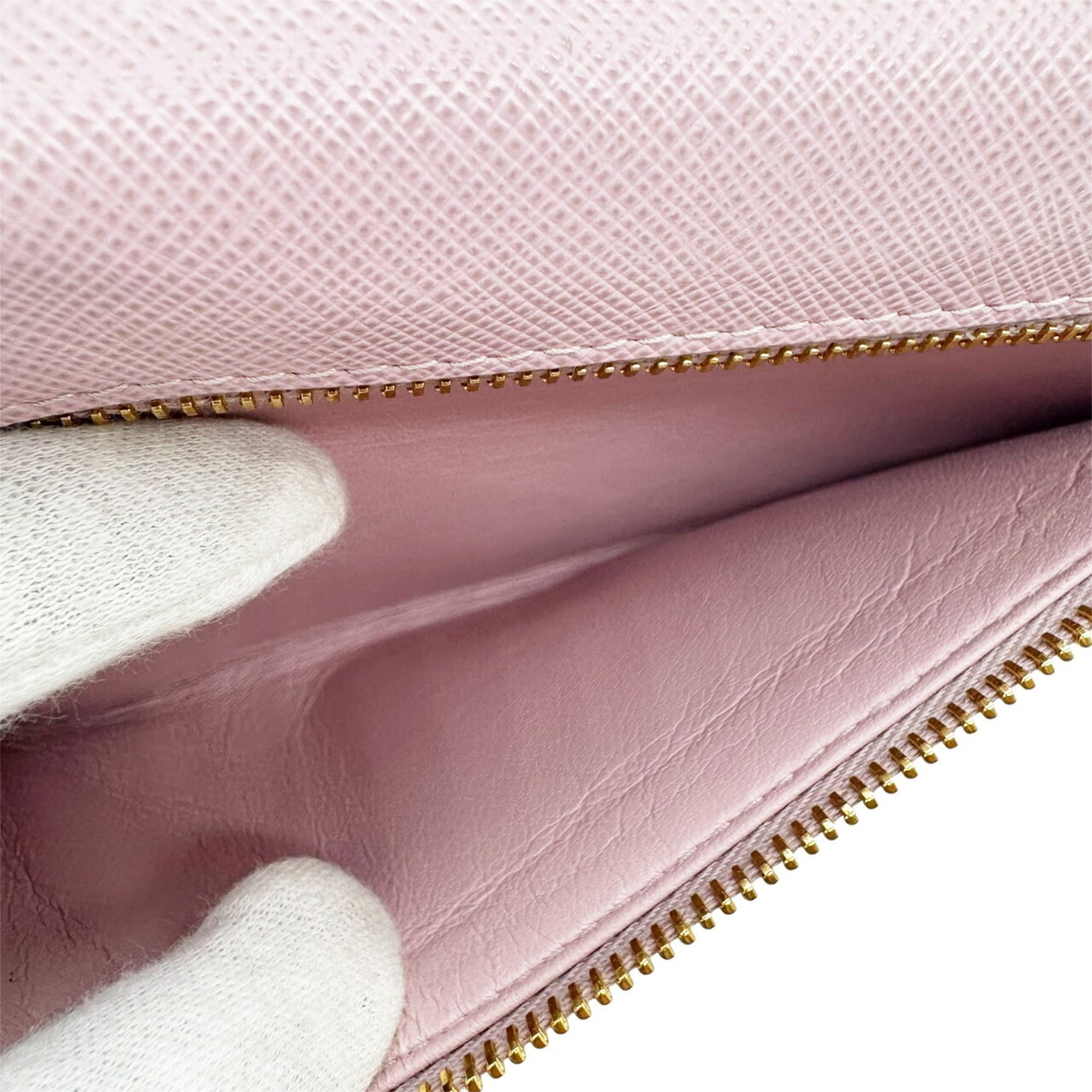 Prada Saffiano Pink Saffiano Long Wallet (Bi-Fold)