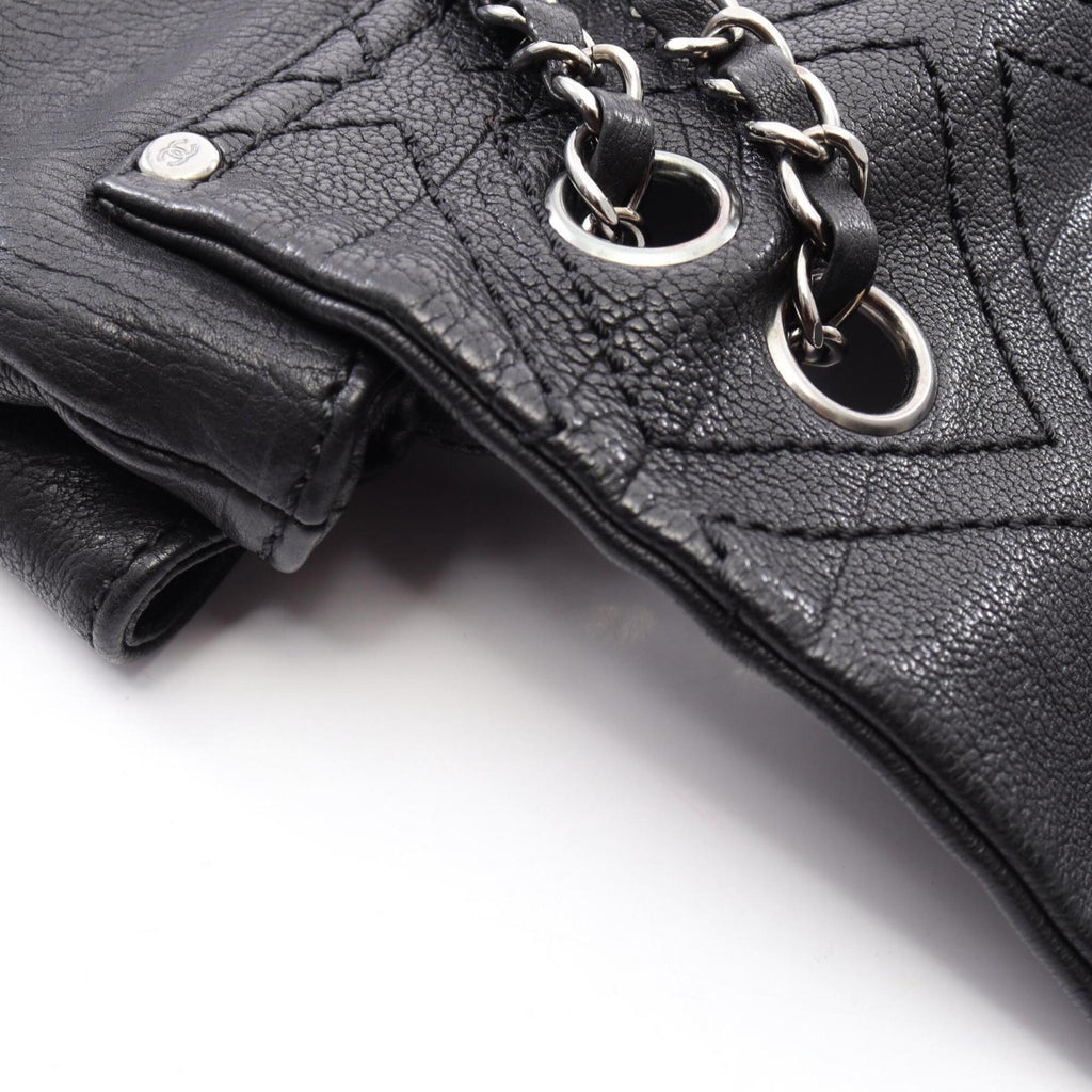 Chanel Black Leather Shoulder Bag