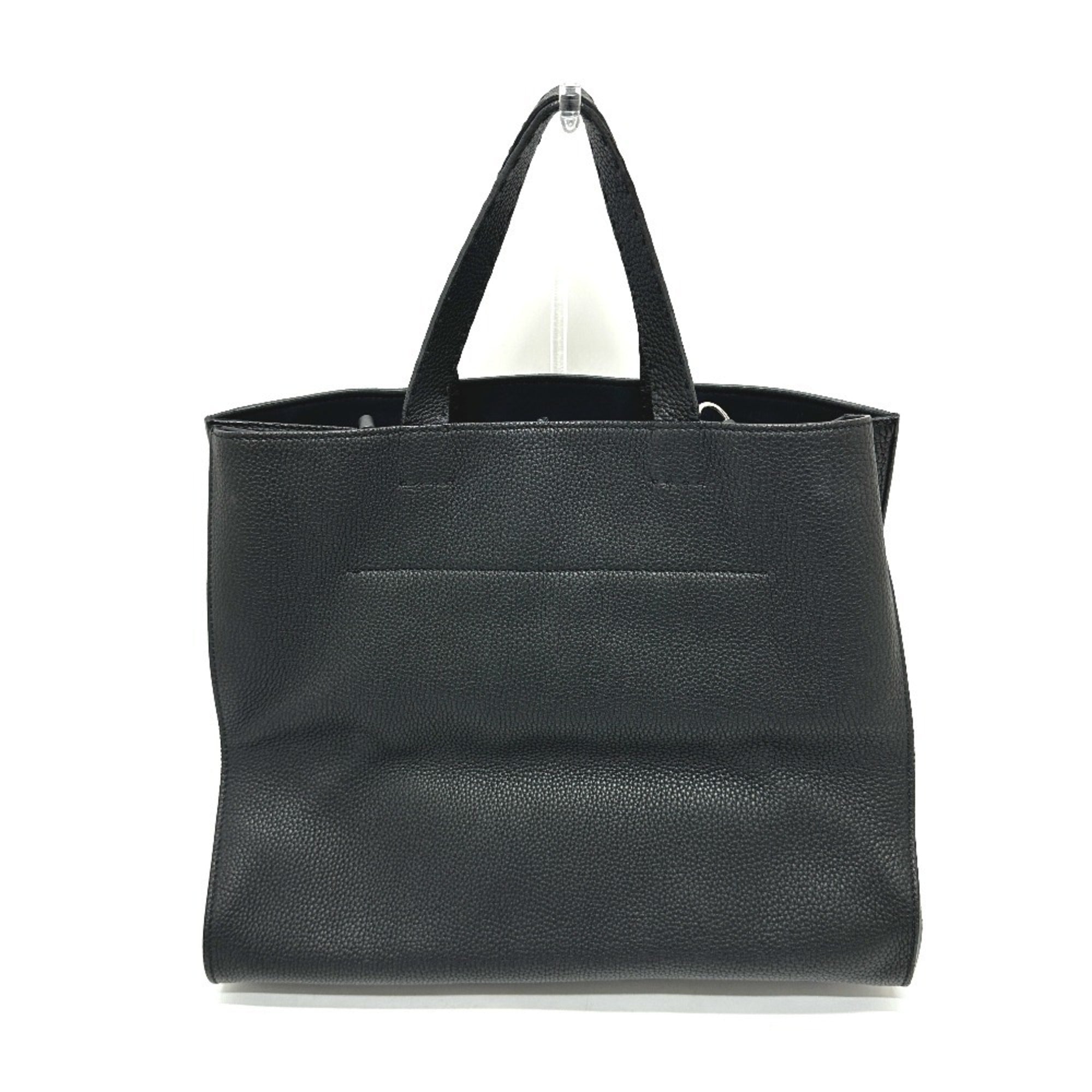 Fendi Selleria Black Leather Tote Bag