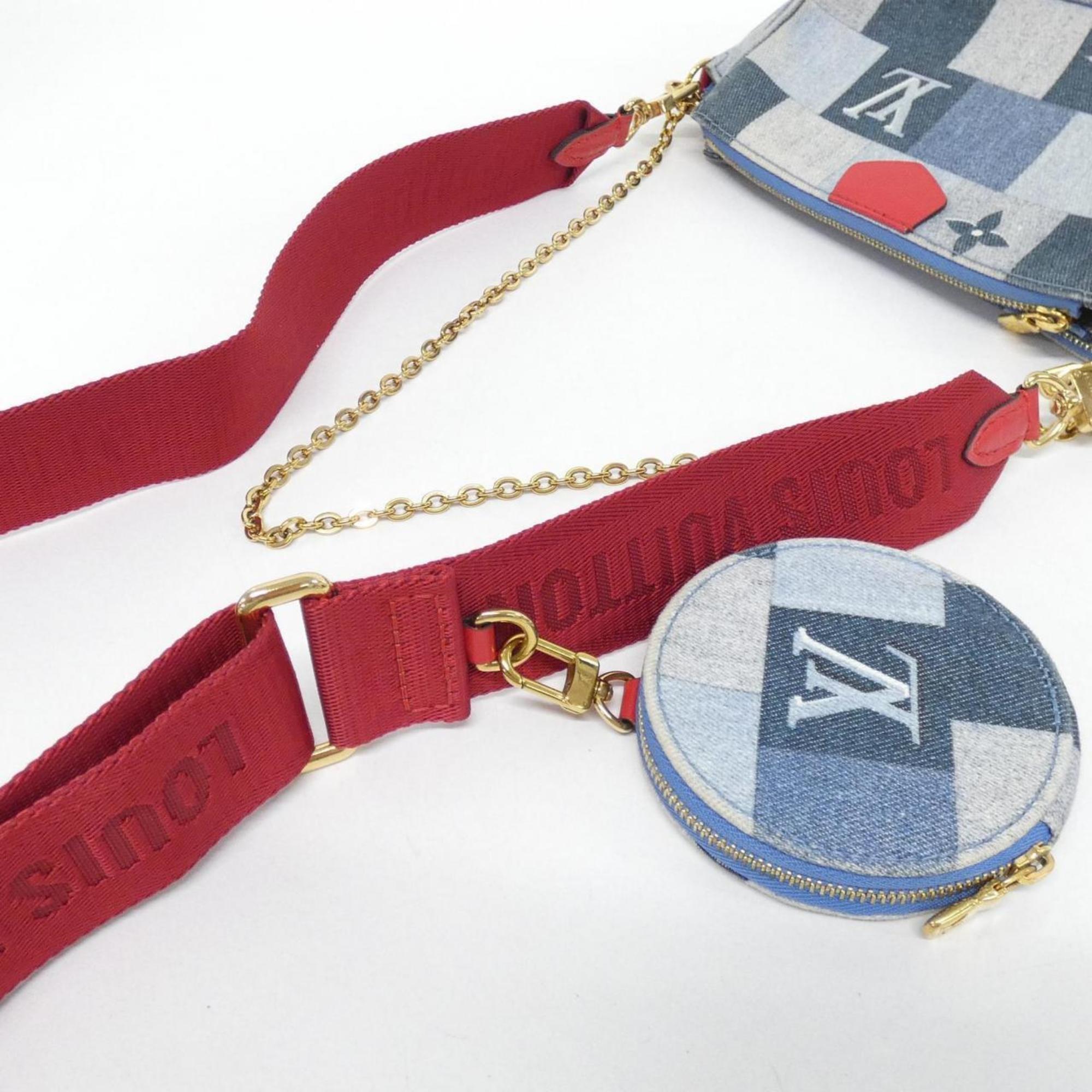 Louis Vuitton Rouge Canvas Pochette Pouch Shoulder Bag