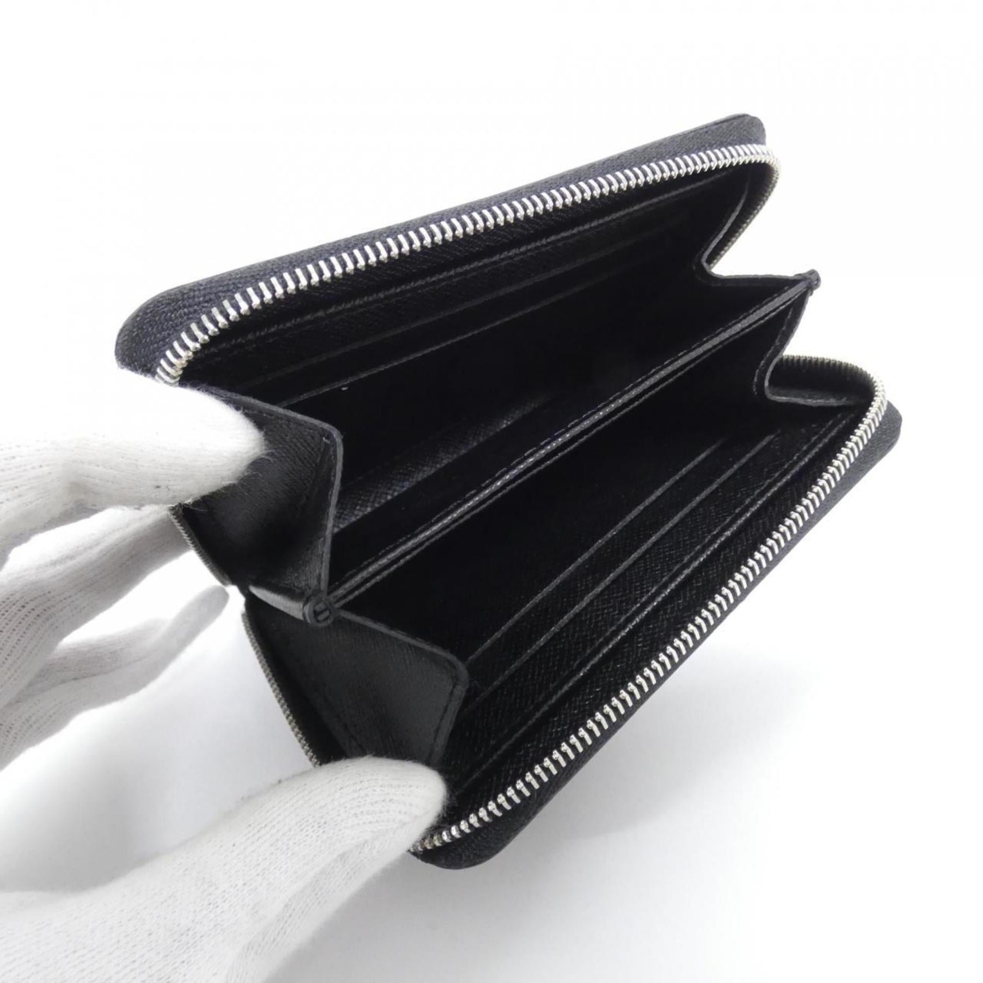 Louis Vuitton Black Leather Coin Purse/Coin Case
