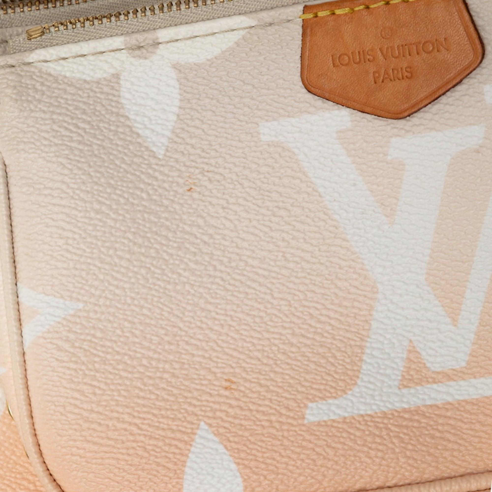 Louis Vuitton Pink Beige Pvc Leather Shoulder Bag