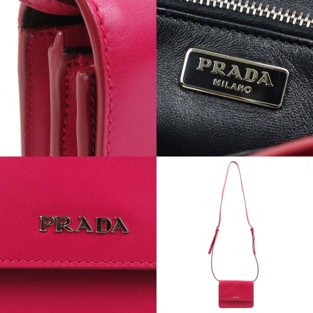 Prada Pink Leather Shoulder Bag