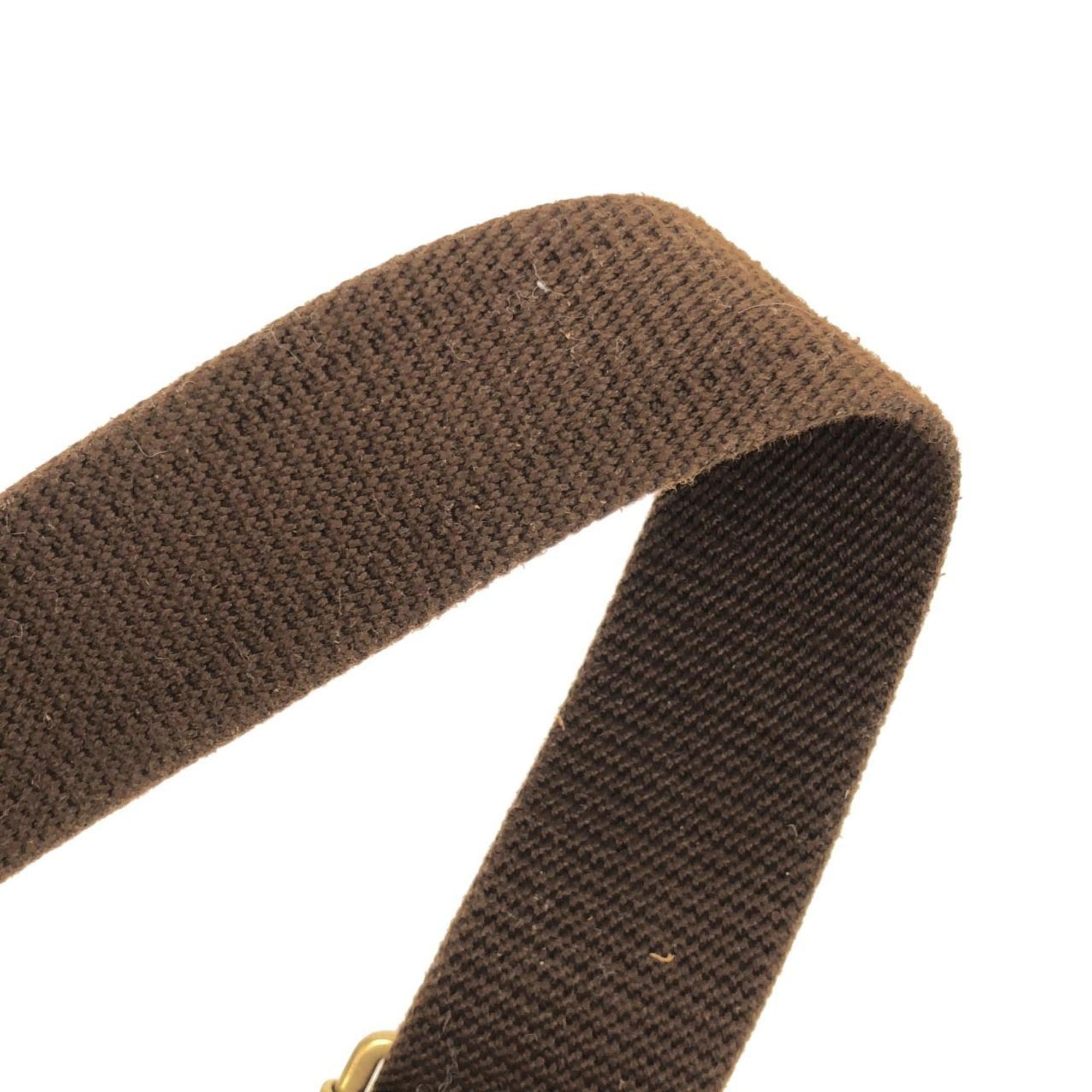 Louis Vuitton Marron Coated Canvas Pochette Shoulder Bag