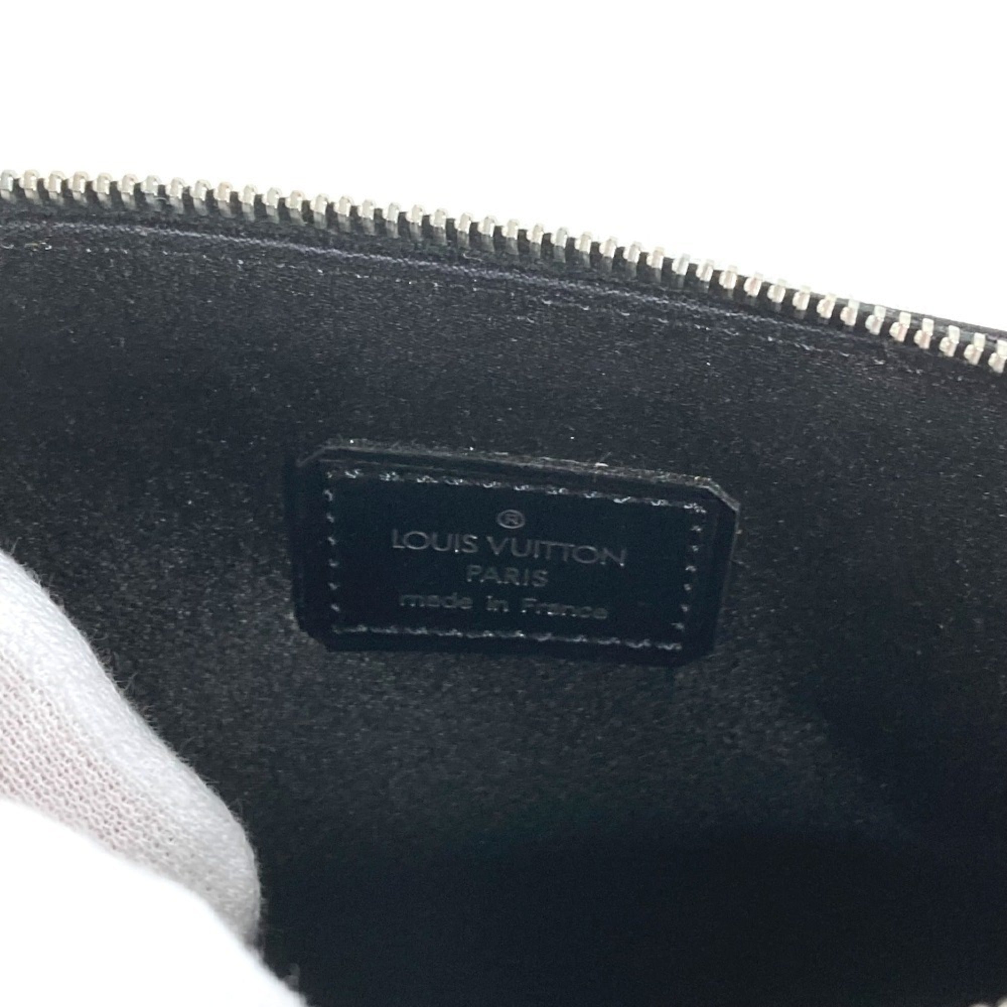 Louis Vuitton Black Noir Satin Leather Handbag