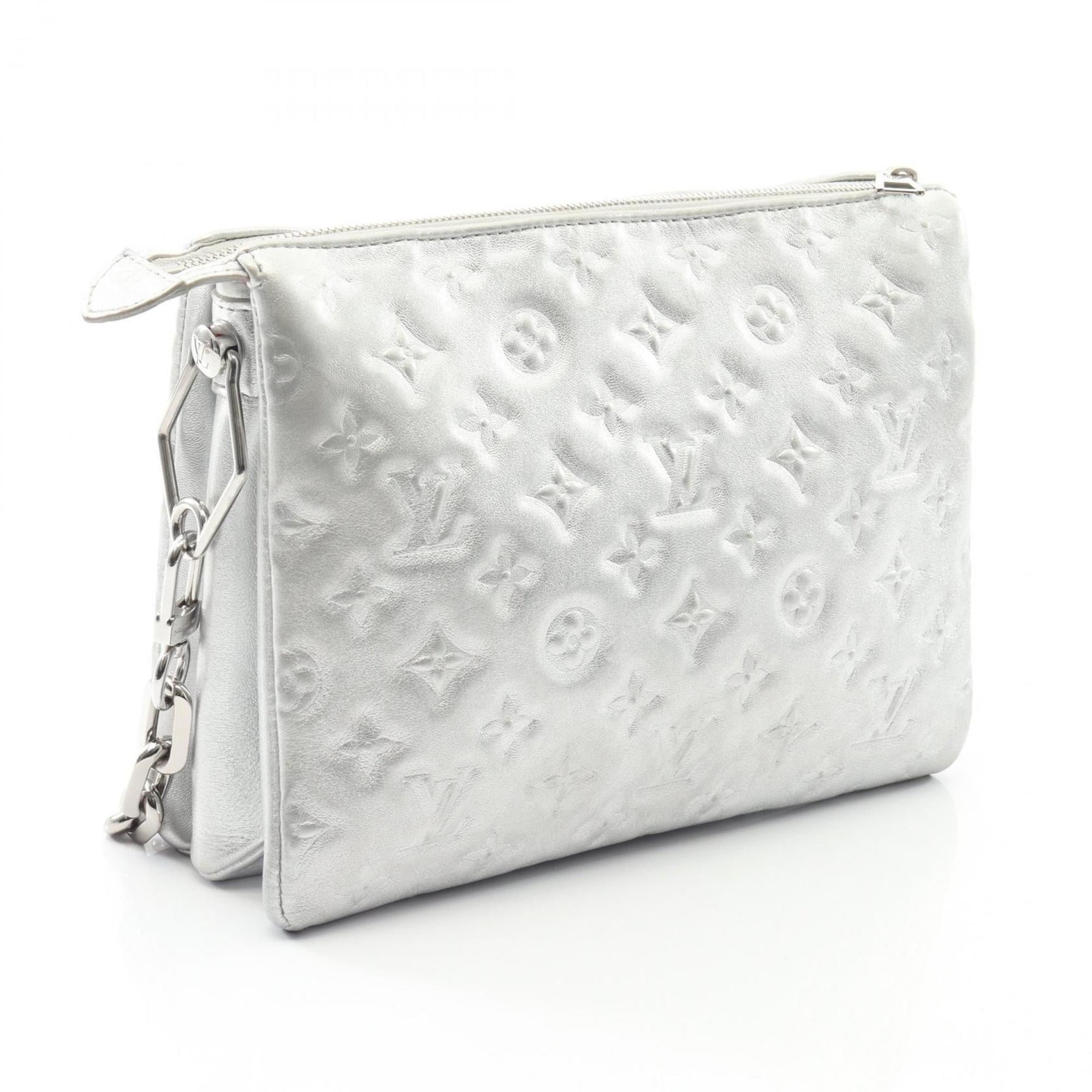 Louis Vuitton Silver Leather Shoulder Bag