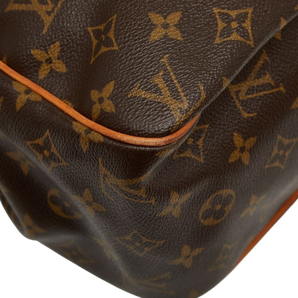 Louis Vuitton Brown Pvc Leather Handbag Shoulder Bag Tote Bag