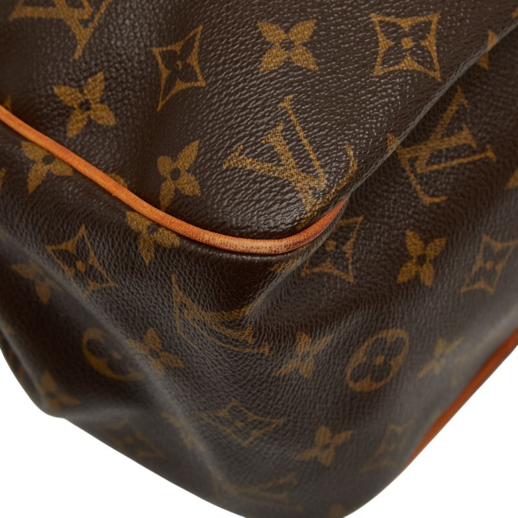 Louis Vuitton Brown Pvc Leather Handbag Shoulder Bag Tote Bag