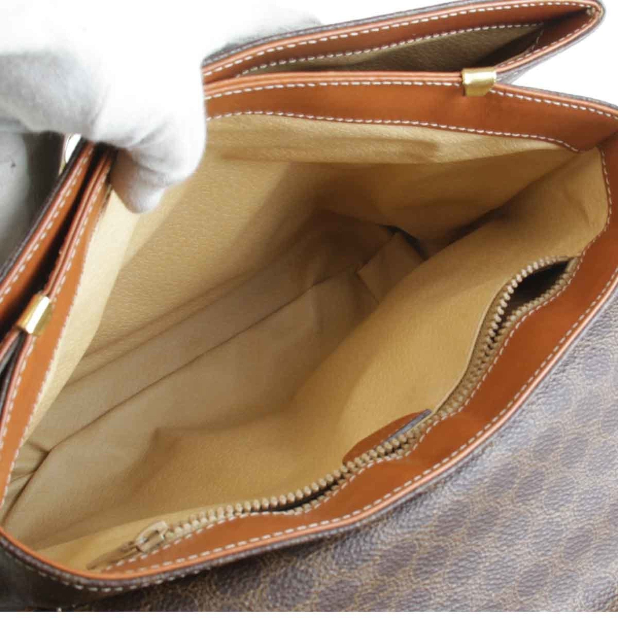 Celine Brown Leather Pvc Handbag