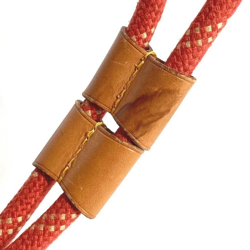 Louis Vuitton Orange Leather Canvas Shoulder Bag