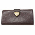 Gucci Brown Leather Long Wallet (Bi-Fold) (Pre-Owned)