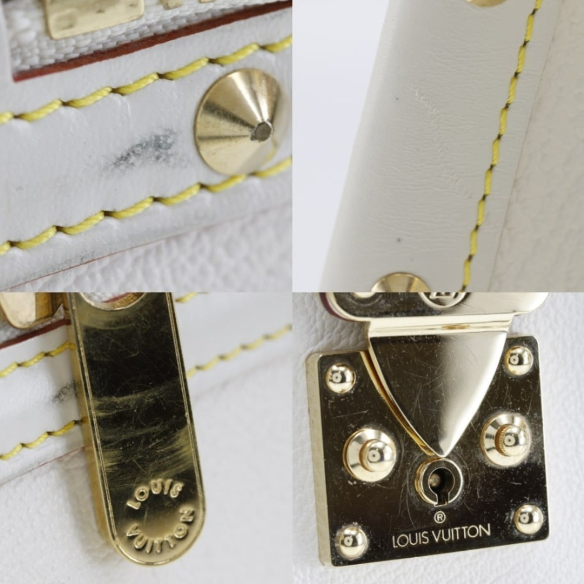 Louis Vuitton Blanc Leather Handbag