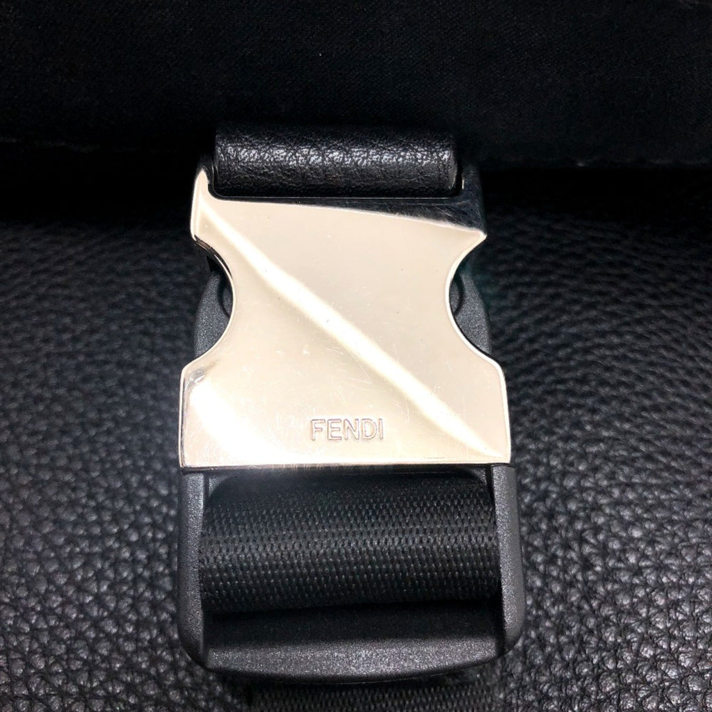 Fendi Black Leather Backpack