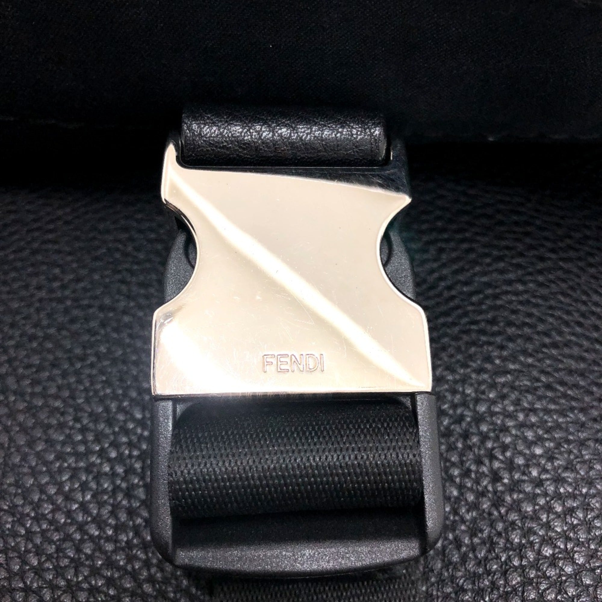 Fendi Black Leather Backpack