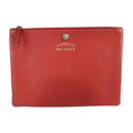 Gucci Animalier Black Red Color Leather Clutch Bag Handbag (Pre-Owned)