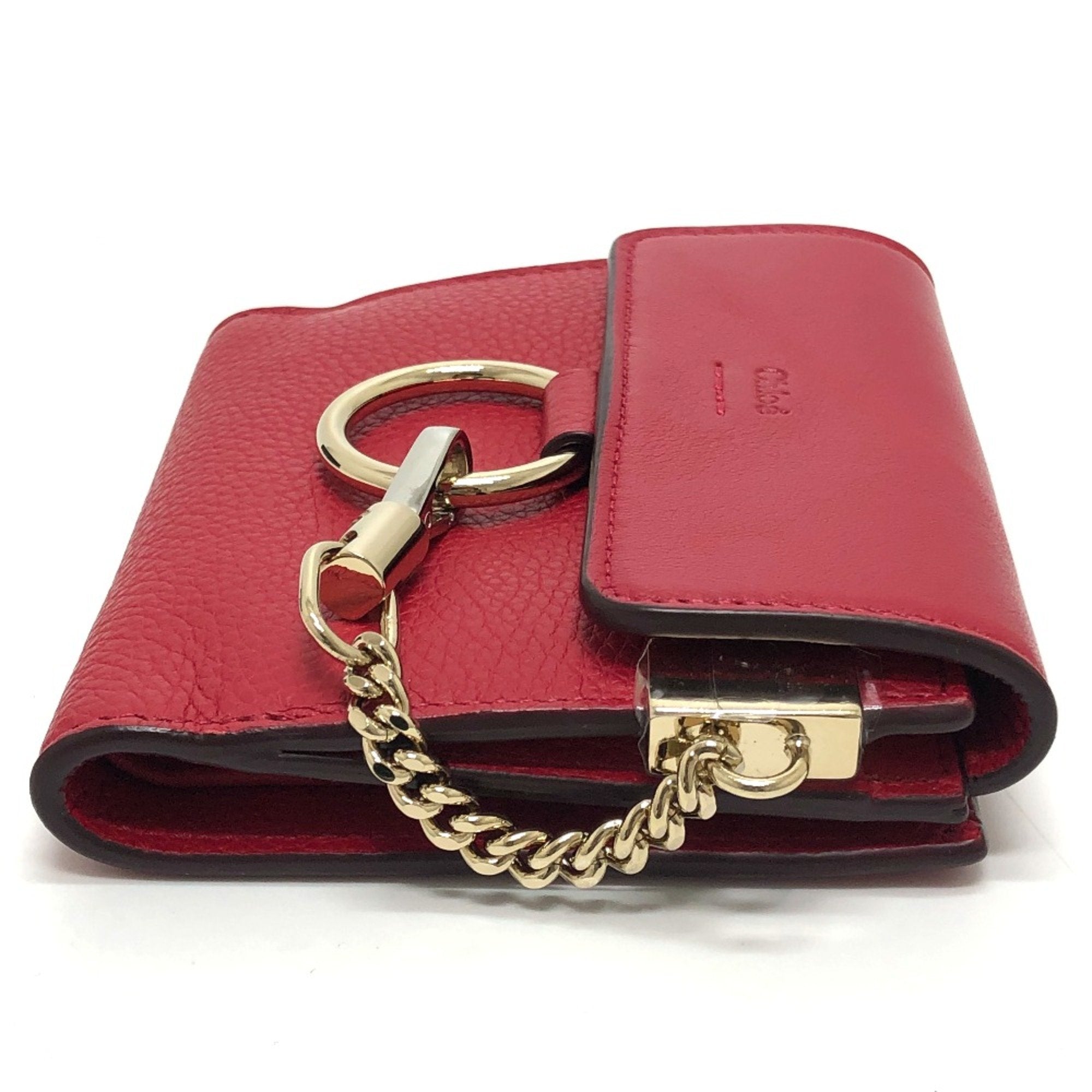 Chloé Red Leather Wallet (Bi-Fold) (Pre-Owned)