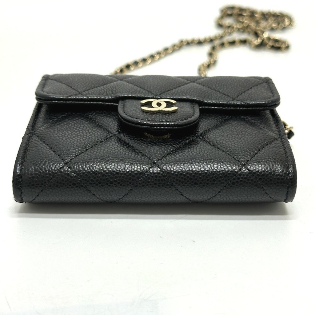 Chanel Black Grained Calfskin Coin Purse/Coin Case