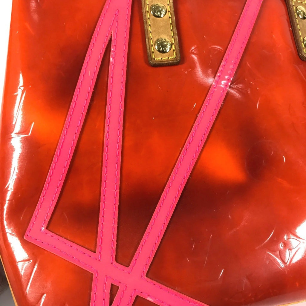 Louis Vuitton Orange Monogram Vernis Handbag Tote Bag